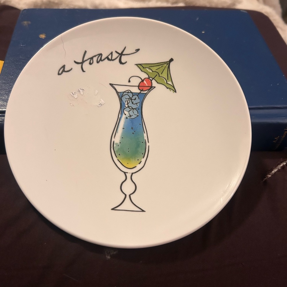 Novogratz 3 Piece Melamine Cocktail Appetizer 6” Plates